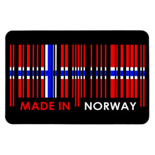 Bar-Code-Flaggen-Farbe-NORWEGEN-Entwurf Magnet