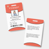 Bar-Code-Foto Mitarbeiter der Identifizierungskart Ausweis (Vorder- & Rückseite)
