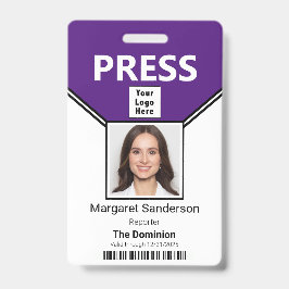 Bar-Code für das Foto der Pressepass- und Logo-ID- Ausweis