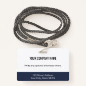 Bar-Code für kundenspezifische Firmenlogos Foto fü Ausweis (Rückseite mit Schlüsselband)