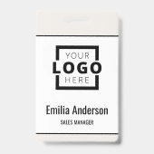 Bar-Code für kundenspezifische Firmenlogos Mitarbe Ausweis (Vorderseite)