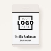 Bar-Code für kundenspezifische Firmenlogos Mitarbe Ausweis (Vorderseite)