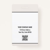 Bar-Code für kundenspezifische Firmenlogos Mitarbe Ausweis (Rückseite)