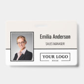 Bar-Code für kundenspezifische Firmenlogos Mitarbe Ausweis (Vorderseite)