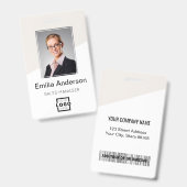 Bar-Code für kundenspezifische Firmenlogos Mitarbe Ausweis (Vorder- & Rückseite)
