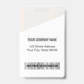 Bar-Code für kundenspezifische Firmenlogos Mitarbe Ausweis (Rückseite)