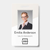 Bar-Code für kundenspezifische Firmenlogos Mitarbe Ausweis (Vorderseite)