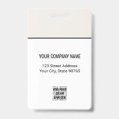 Bar-Code für kundenspezifische Firmenlogos Mitarbe Ausweis (Rückseite)