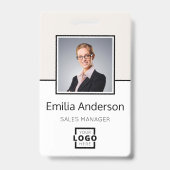 Bar-Code für kundenspezifische Firmenlogos Mitarbe Ausweis (Vorderseite)