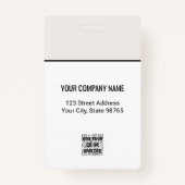 Bar-Code für kundenspezifische Firmenlogos Mitarbe Ausweis (Rückseite)