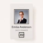 Bar-Code für kundenspezifische Firmenlogos Mitarbe Ausweis (Vorderseite)