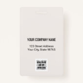 Bar-Code für kundenspezifische Firmenlogos Mitarbe Ausweis (Rückseite)