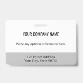 Bar-Code für kundenspezifische Firmenlogos Mitarbe Ausweis (Back)