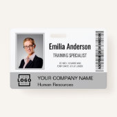 Bar-Code für kundenspezifische Firmenlogos Mitarbe Ausweis (Vorderseite)