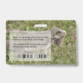 Bar-Code für Logos für Fotos von Mitarbeitern Ausweis (Rückseite)