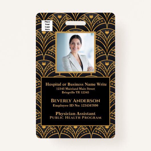 Bar-Code für Logos für Fotos von Mitarbeitern Ausweis (Vorderseite)