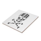 BAR CODE FÜR SKULL UND KREUZELN Giftstempel Fliese (Seite)