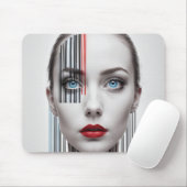 Bar Code Generation Woman Art Mousepad (Mit Mouse)
