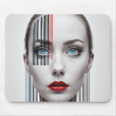 Bar Code Generation Woman Art Mousepad (Vorne)