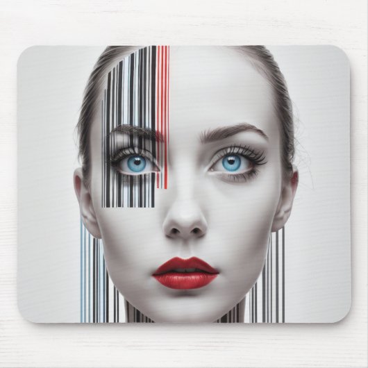 Bar Code Generation Woman Art Mousepad (Vorne)