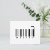 Bar Code Hockey Postkarte (Stehend Vorderseite)
