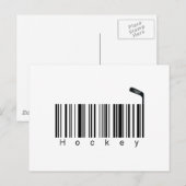 Bar Code Hockey Postkarte (Vorne/Hinten)