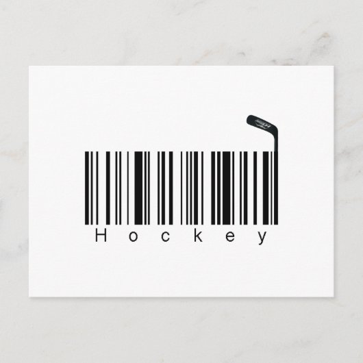 Bar Code Hockey Postkarte (Vorderseite)
