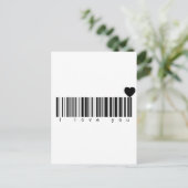 Bar Code I Liebe Sie Postkarte (Stehend Vorderseite)