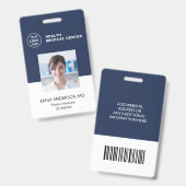 Bar Code ID Klinik Ärztin Ausweis (Vorder- & Rückseite)