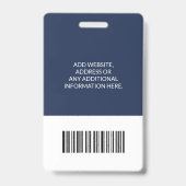 Bar Code ID Klinik Ärztin Ausweis (Rückseite)