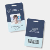 Bar Code ID Klinik Ärztin Ausweis (Vorder- & Rückseite)