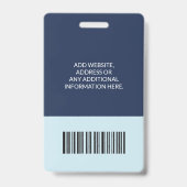 Bar Code ID Klinik Ärztin Ausweis (Rückseite)
