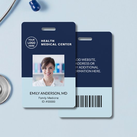 Bar Code ID Klinik Ärztin Ausweis