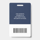 Bar Code ID Medizin Gesundheitsklinik Arzt Ausweis (Rückseite)