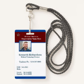 Bar-Code-Karte für Mitarbeiter-Logo Ausweis (Vorderseite mit Schlüsselband)