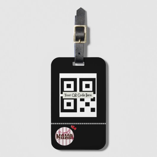 Bar-Code, Logo, Bezeichnung Gepäckanhänger (Vorderseite Vertikal)