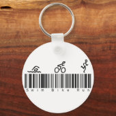 Bar Code Swim Bike Run Schlüsselanhänger (Vorderseite)
