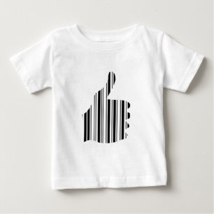 BAR-CODE-THUMB-Gesture-Muster-Design Baby T-shirt