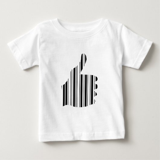 BAR-CODE-THUMB-Gesture-Muster-Design Baby T-shirt (Vorderseite)