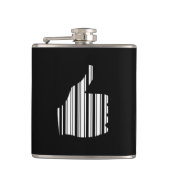 BAR-CODE-THUMB-Gesture-Muster-Design Flachmann (Vorderseite)