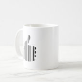 BAR-CODE-THUMB-Gesture-Muster-Design Kaffeetasse (Vorderseite Links)