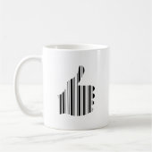 BAR-CODE-THUMB-Gesture-Muster-Design Kaffeetasse (Links)