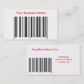 "Bar-Code-" Visitenkarte (Vorne/Hinten)