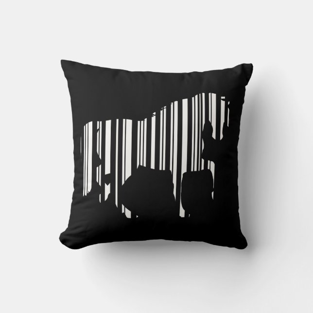 Bar CODE Zebra Barcode Design Kissen (Vorderseite)