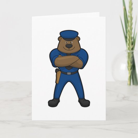 Bär-Cop-Polizei Karte (Vorderseite)