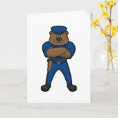 Bär-Cop-Polizei Karte (Gelbe Blume)