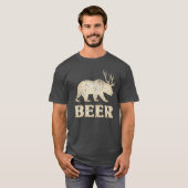 Bär Deer Vintag Beer T-Shirt (Vorne ganz)