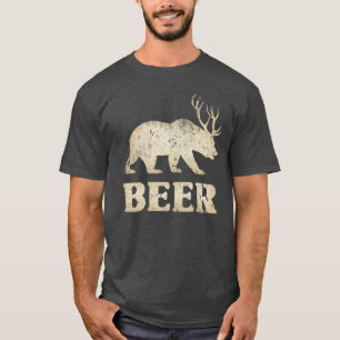 Bär Deer Vintag Beer T-Shirt