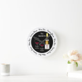 Bar Degustationsraum Mann der Frau Höhle Bar Runde Wanduhr (Zuhause)