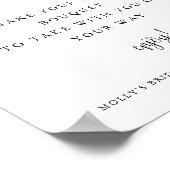 Bar der Blume, Minimalistische Kalligrafie Poster (Ecke)